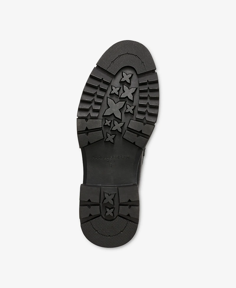 Karl Lagerfeld Paris Men's Tumbled Leather Lug Sole Penny Loafer