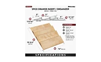 Rev-a-Shelf 16'' Kitchen Drawer Organizer Insert Spice Rack Three-Tier, 4SDI-18