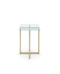 Emila 14" Square Glass Mix and Match Martini Table