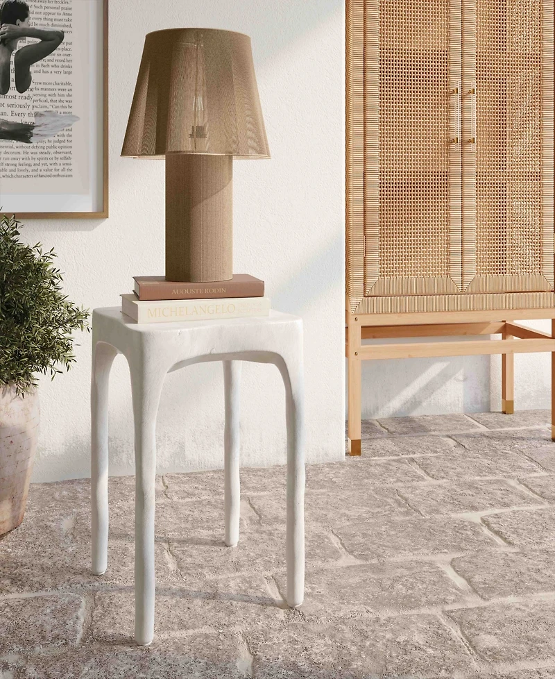 Tov Furniture 15" Textured Fiber Stone Table