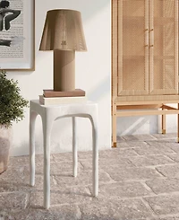 Tov Furniture 15" Textured Fiber Stone Table