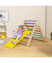 Gouun Kids Climbing Triangle Set with Adjustable and Reversible Ramp