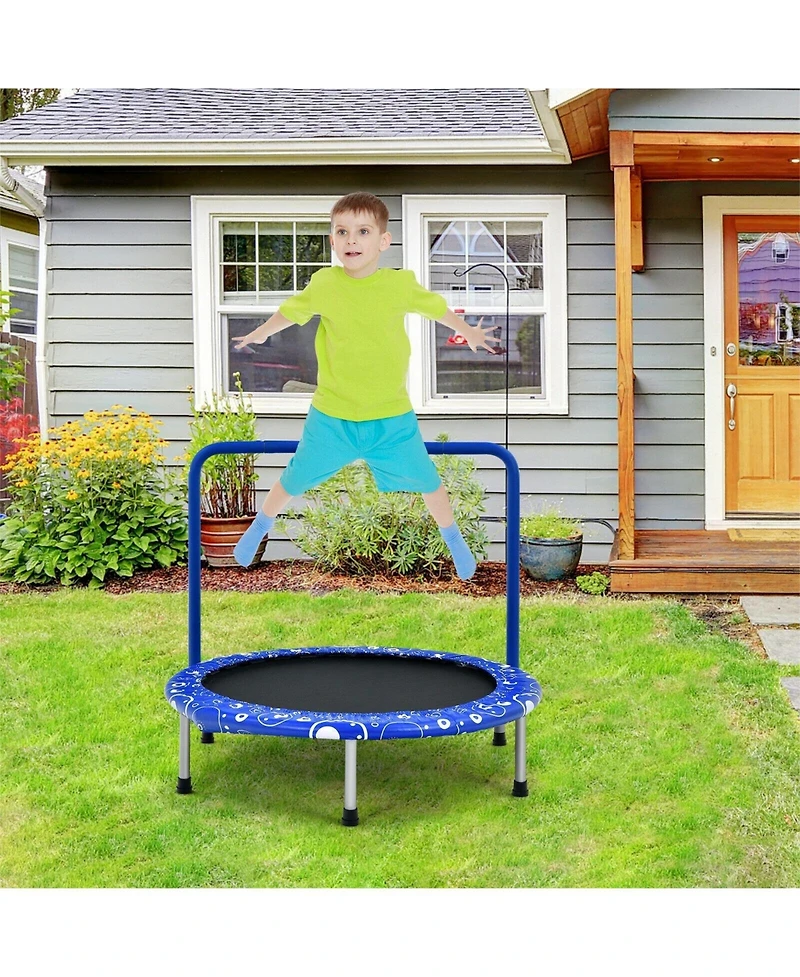 Gouun 36 Inch Kids Trampoline Mini Rebounder with Full Covered Handrail