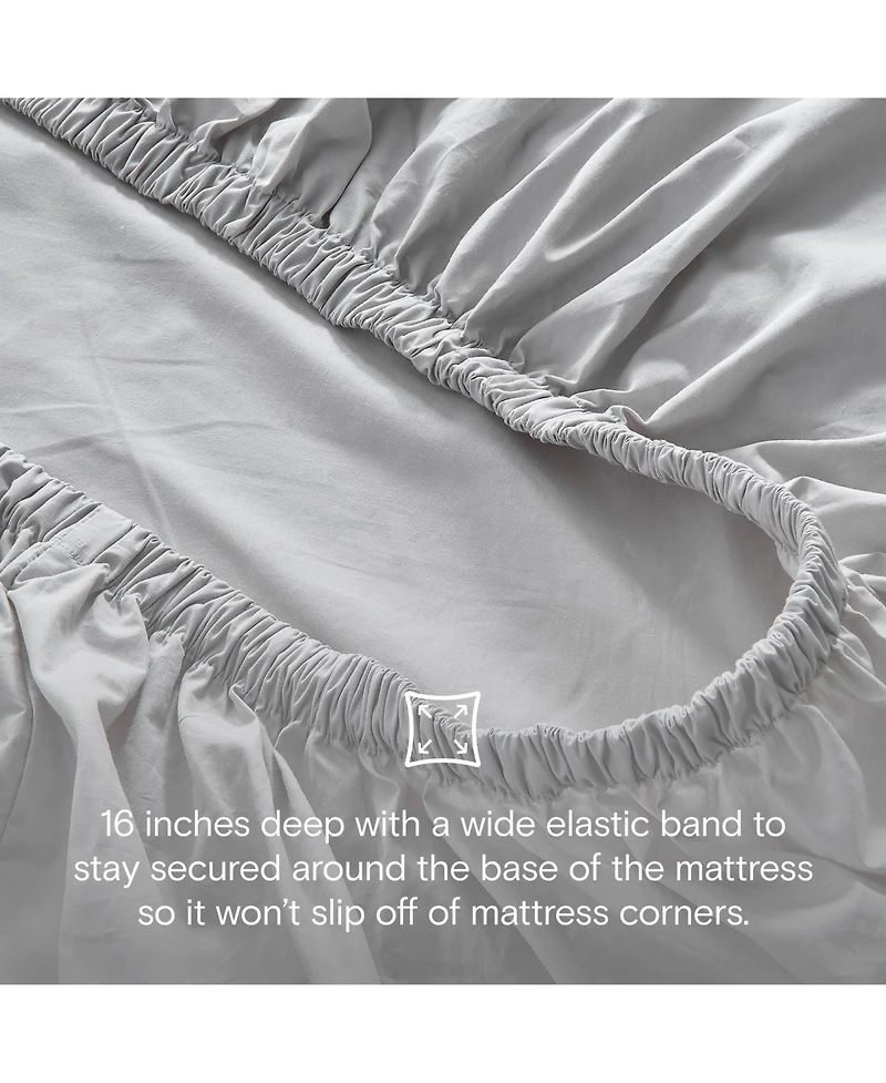 Doz by Sijo 100% Gots Certified Organic Percale Cotton Sheet Set, Hotel Crisp Cool