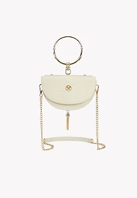 Small Crossbody Leather Classic Handbag Victoria Hyde Half-moon