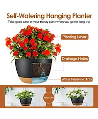 Slickblue Hanging Planters for Indoor and Outdoor Gardening Decor