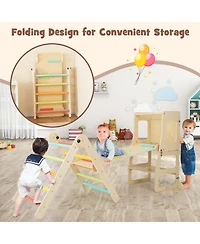 Gouun 7-in-1 Toddler Climbing Toy Connected Table and Chair Set for Boys and Girls Aged 3-14 Years Old