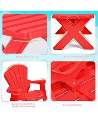 Gouun 3-Piece Plastic Children Play Table Chair Set