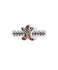 Bling Jewelry Christmas Gingerbread Man Cookie Charm Bead Sterling Silver