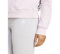 adidas Women's Essentials Small Logo French Terry Quarter Zip Top