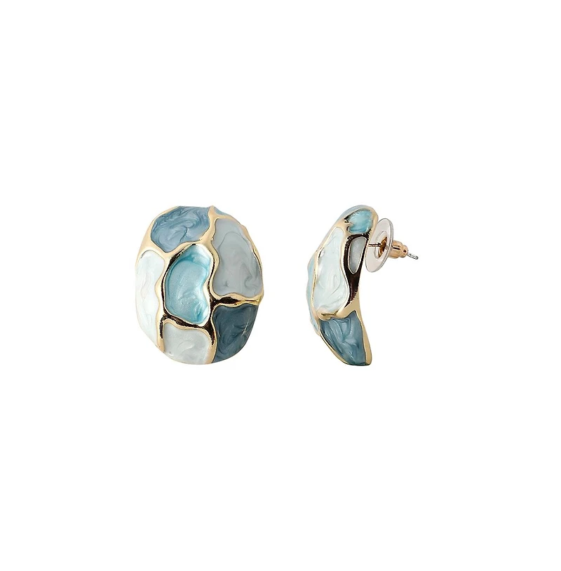 Sohi Women's The Veined Stud Earrings