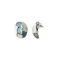 Sohi Women's The Veined Stud Earrings