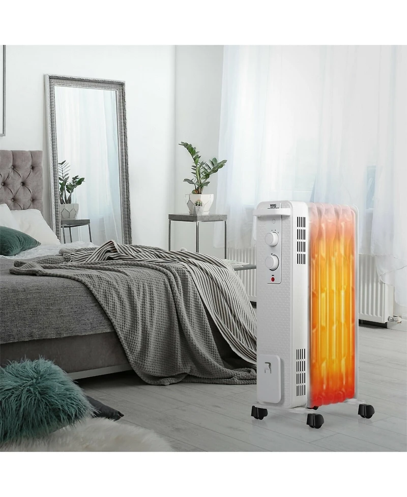 Gouun 1500 W Oil-Filled Heater Portable Radiator Space Heater with Adjustable Thermostat