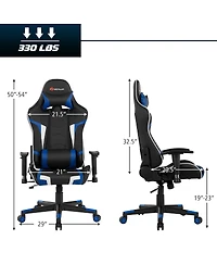 Gouun Reclining Swivel Massage Gaming Chair with Lumbar Support