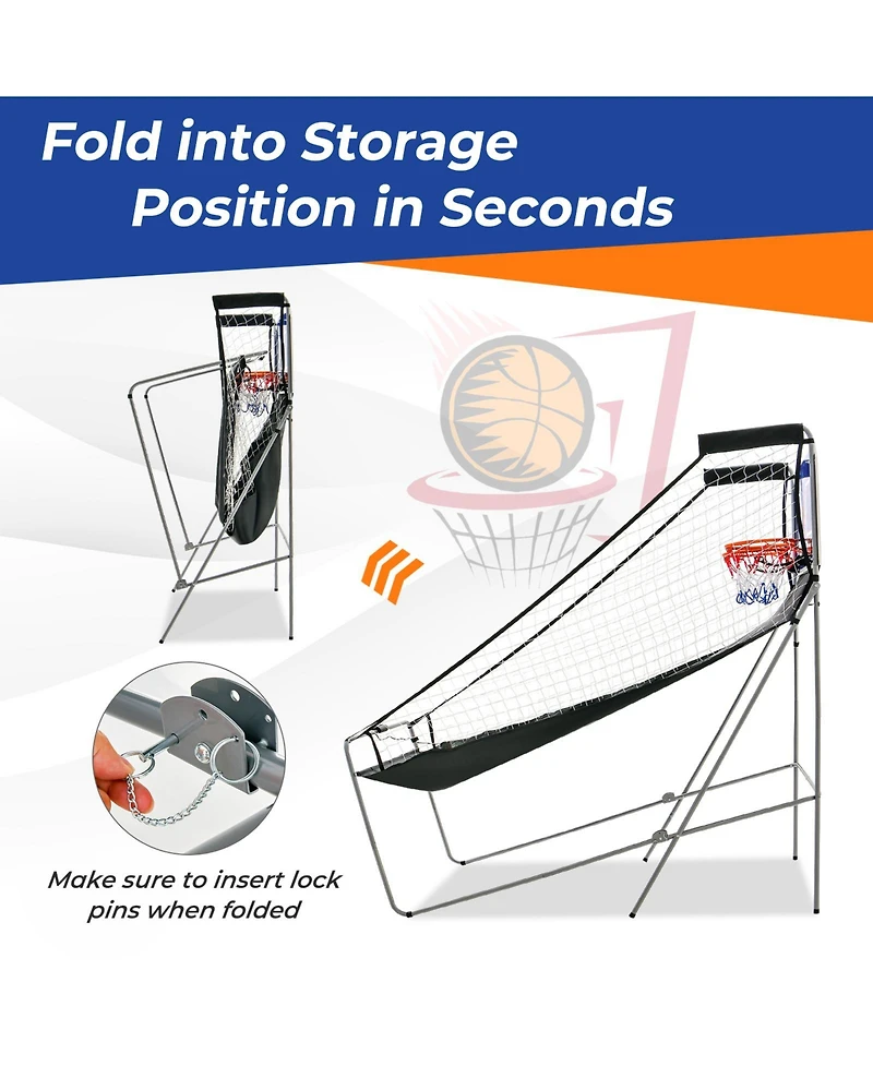 Gouun Dual Shot Basketball Arcade Game with 8 Modes and 4 Balls