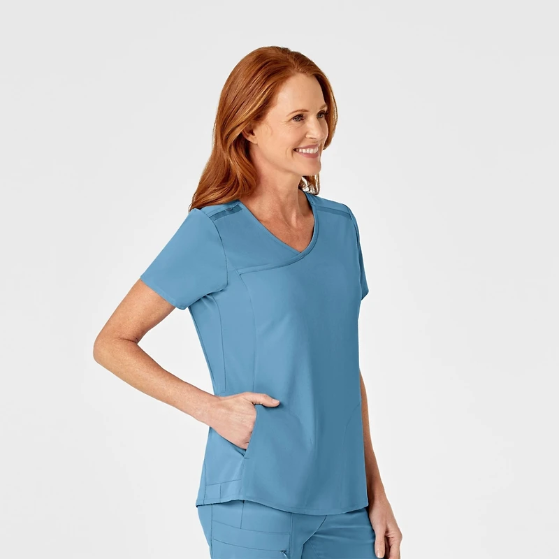 Wink Renew Women's Mock Wrap Scrub Top
