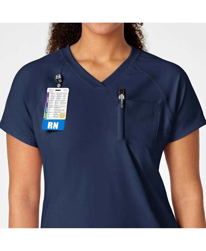 Wink Plus Size Renew Yoga V-Neck Scrub Top