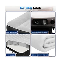SereneLife Luxe Series Ez Bed, Queen Air Mattress with Frame & Memory Foam Cover