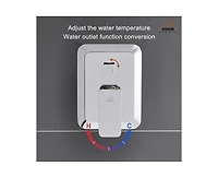 Casainc 10 Inch Wall Mounted Square Shower System Set with Handheld Spray