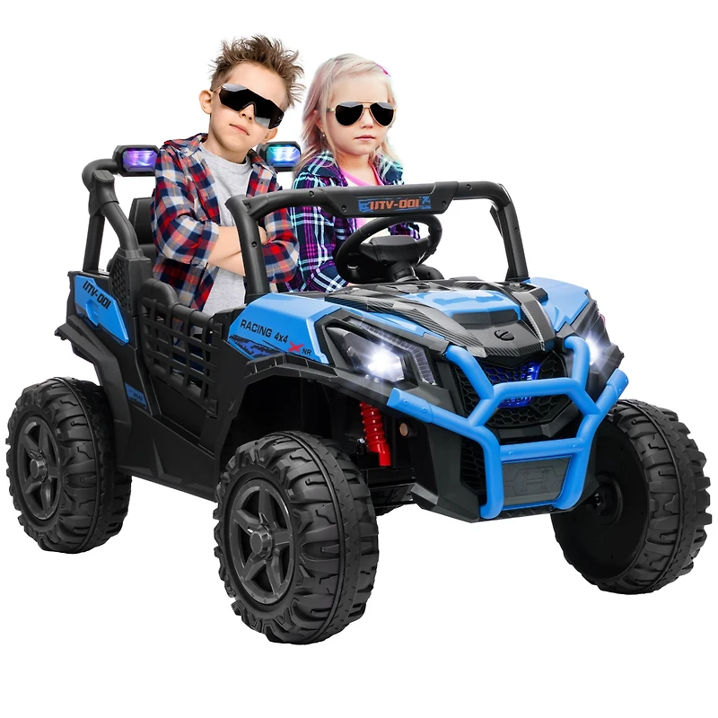 Qaba 2 Seater 24V Electric Car for Kids with Remote Control,