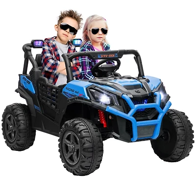 Qaba 2 Seater 24V Electric Car for Kids with Remote Control,
