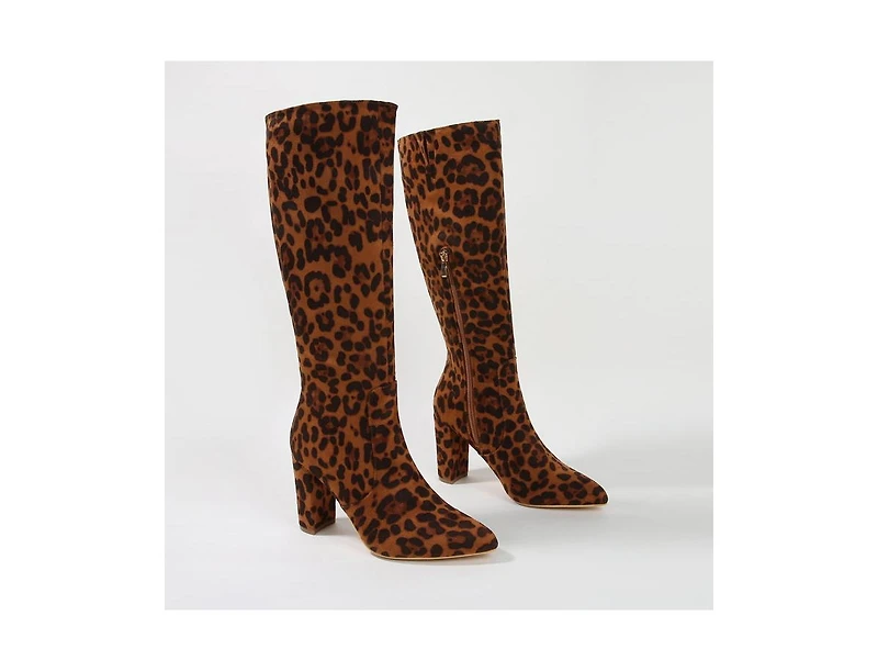 Berness Aster Croc-Embossed Knee High Boots