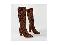 Berness Aster Croc-Embossed Knee High Boots