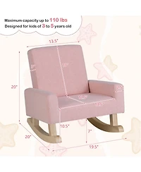 Gouun Kids Rocking Chair with Solid Wood Legs