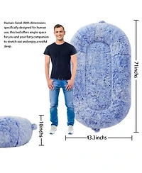 gaomon Human Sized Dog Bed for Adult People,71"x43.3"x10" Large Dog Bed