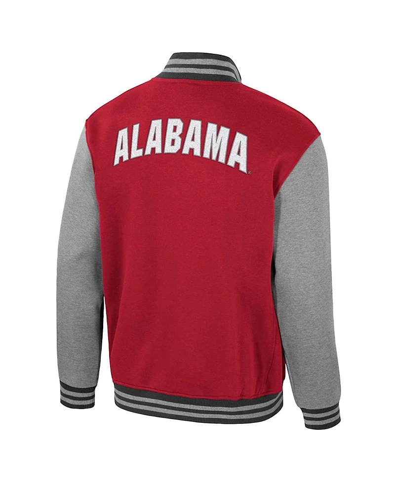 Colosseum Men's Crimson Alabama Tide Ambi-Turner Full-Zip Varsity Jacket