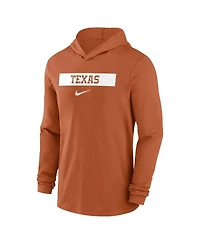 Nike Men's Burnt Orange Texas Longhorns 2024 Sideline Hoodie Performance Long Sleeve T-Shirt