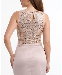 Bebe Women's Sequin Tank Top