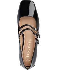 Journee Collection Women's Gredah Square Toe Double Strap Mary Jane Flats