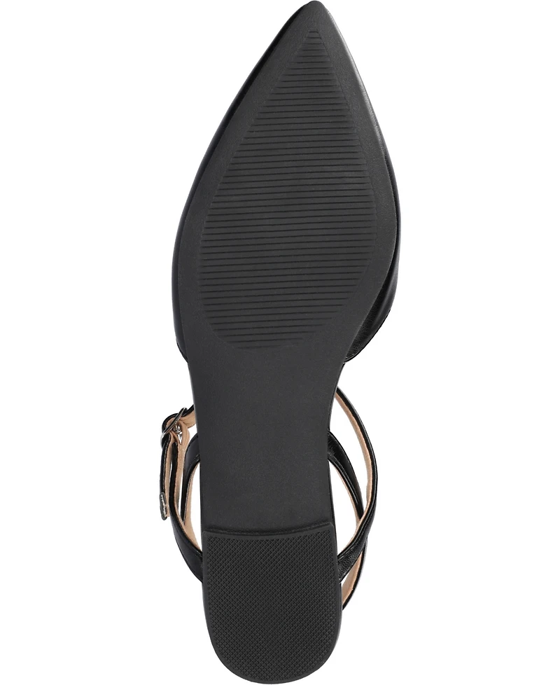 Journee Collection Women's Martine Strappy Pointed Toe Flats