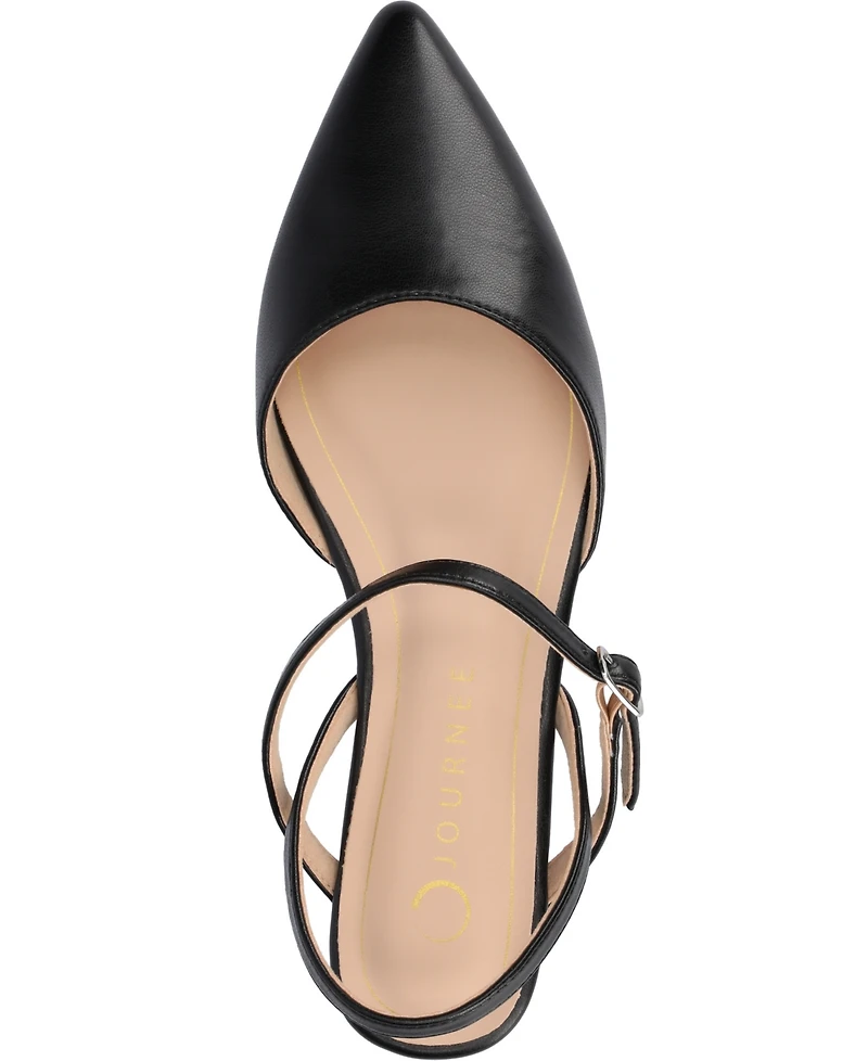 Journee Collection Women's Martine Strappy Pointed Toe Flats