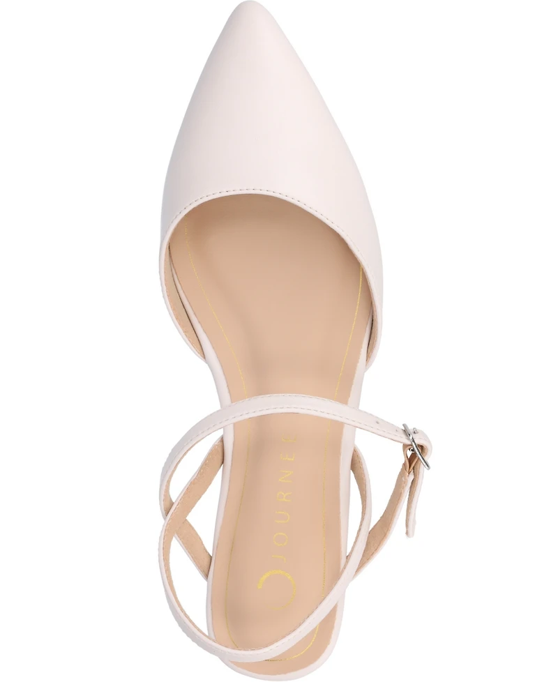 Journee Collection Women's Martine Strappy Pointed Toe Flats