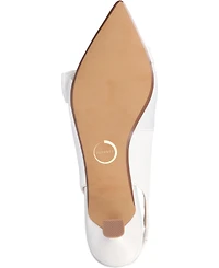 Journee Collection Women's Paloma Bow Kitten Heel Slingback Pumps