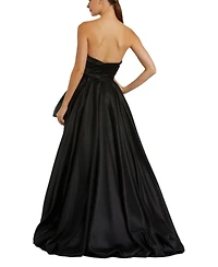 Mac Duggal Women's Strapless Ruched High Low Gown