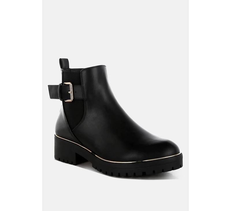 Antorin Chunky Buckle Detail Ankle Boots Women