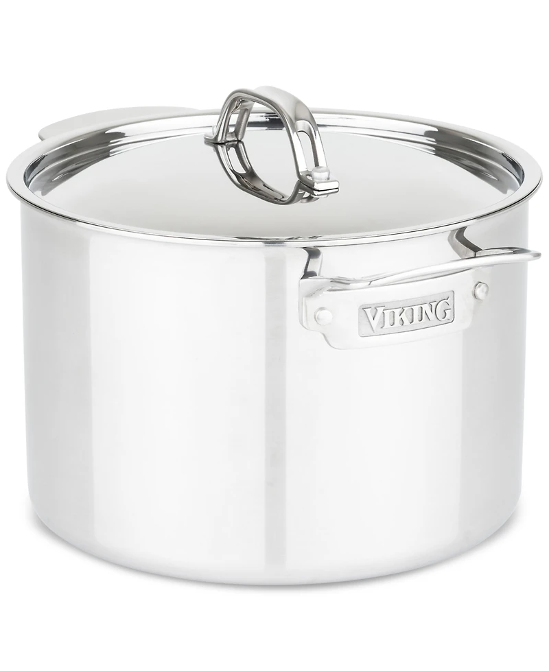 Viking 3-Ply Stainless Steel 10-Pc. Cookware Set with Stainless Steel Lids