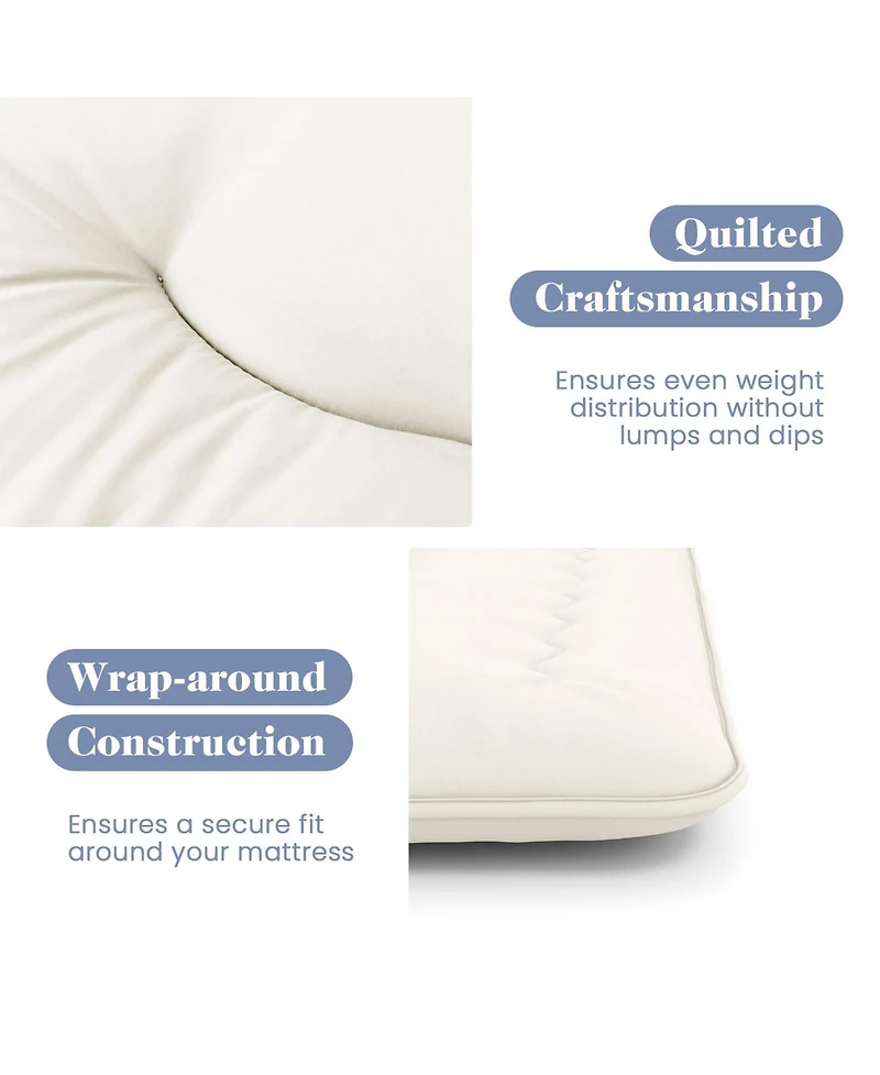 Gouun Twin Futon Mattress Floor Sleeping Pad with Washable Cover-Twin Size