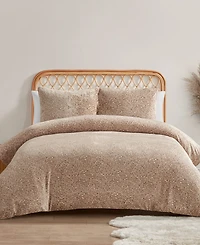 Jessica Simpson Plush Leopard 3-Pc. Duvet Cover Set, Full/Queen