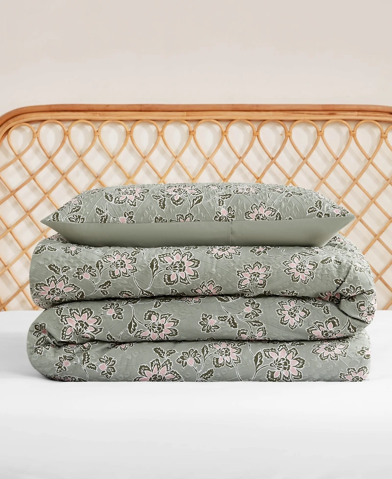 Jessica Simpson Botanical Embossed 2-Pc. Duvet Cover Set, Twin/Twin Xl