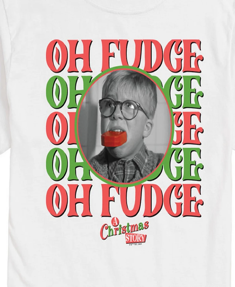 Airwaves Men's A Christmas Story Oh Fudge Short Sleeve Tee