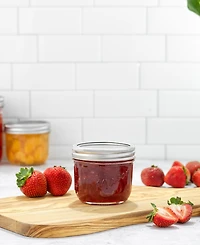 JoyJolt Wide Set of 6 Mason Jars with Airtight Lids