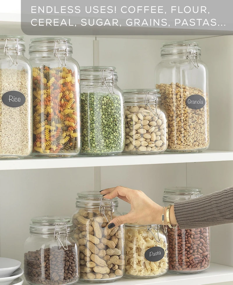 JoyJolt Airtight Set of 3 Glass Jars Storage Canister