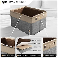 Sorbus 3 Pack Large Sturdy Foldable Fabric Storage Bins with Handles - Lightweight and durable