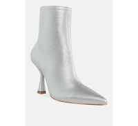 Farnak Pleather Pointed Toe Ankle Boots