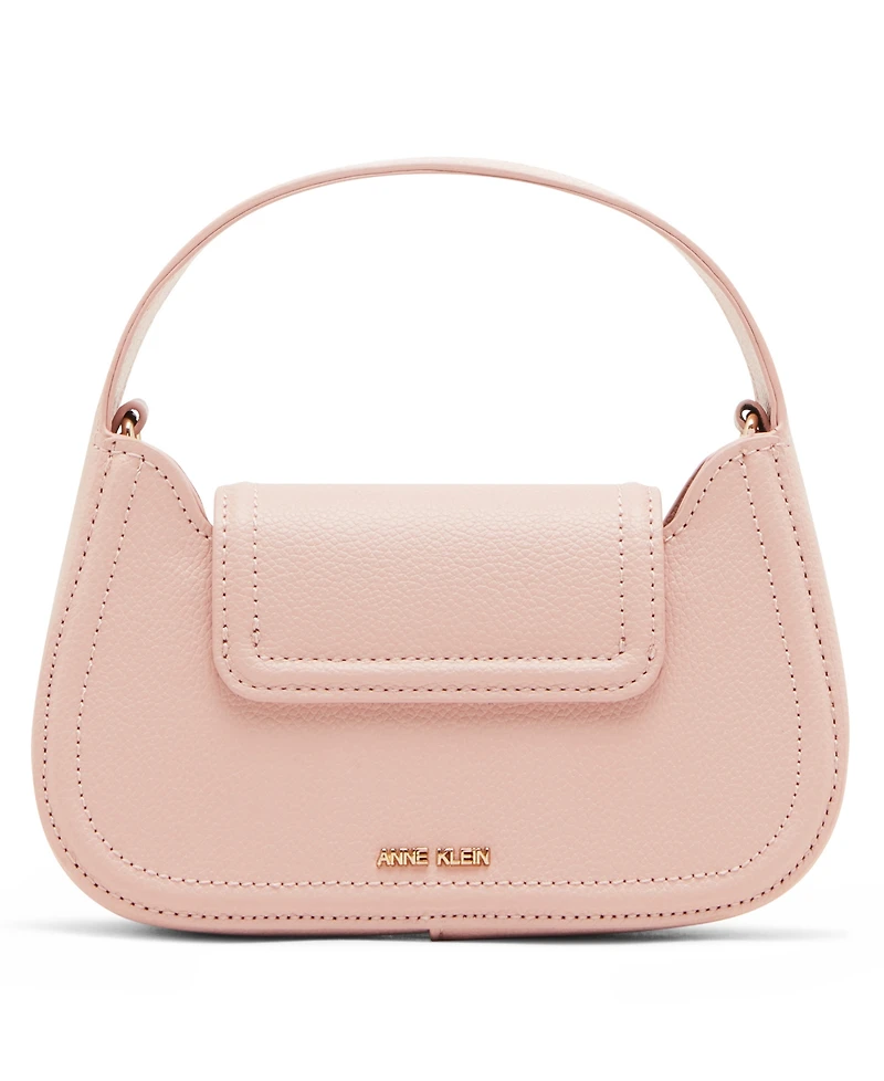 Anne Klein Crystal Horsebit Top Handle Small Crossbody Bag
