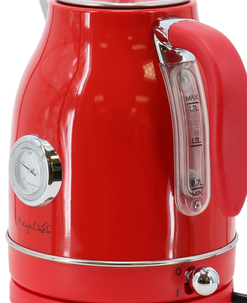 MegaChef 1.7 Quart Electric Kettle and 2 Slice Toaster Combo